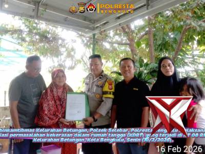 Upaya Preventif Bhabinkamtibmas Betungan, Kasus KDRT Diselesaikan Secara Musyawarah Kota Bengkulu &mdash; - PoliceTube