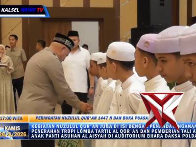 Momen peringatan Nuzulul Qur'an 1447 H dan buka bersama Polda Kalsel.