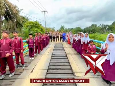 KUNJNGAN KAPOLRES INHU KE JEMBATAN MERAH PUTIH PRESISI DI PASIR PENYU