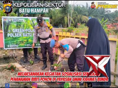 sosialisasi green policing di yayasan ummi rahmat ibunda oleh polsek batu hampar