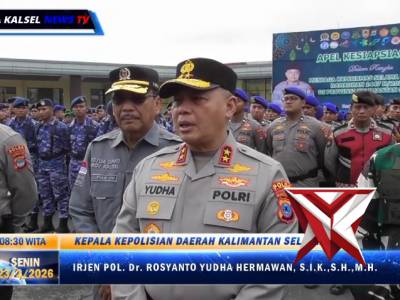 Polda Kalsel menggelar Apel Kesiapsiagaan dalam rangka menjaga Kamtibmas selama bulan suci ramadhan - PoliceTube