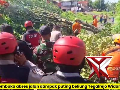Buka akses jalan dampak puting beliung - PoliceTube