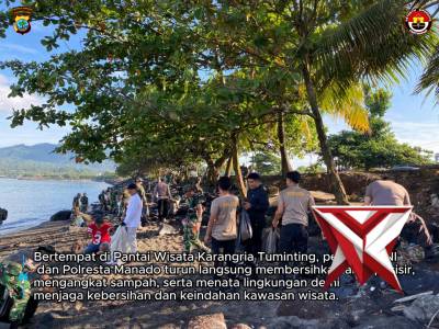 Sinergitas TNI&ndash;Polri bersama Pemerintah Kota Manado dalam Gerakan Indonesia Asri