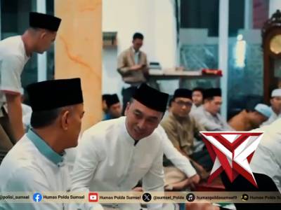 Kegiatan safari ramadhan Kapolda Sumsel bersama forkopimda di masjid Al asli Kejati Sumsel