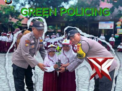 SOSIALISASI GREEN POLICING OLEH POLSEK BINAWIDYA