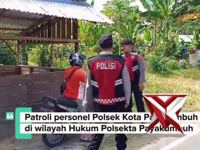 Patroli Personel Polsek Kota Payakumbuh Merupakan kegiatan rutin atau insidental yang dilakukan oleh - PoliceTube