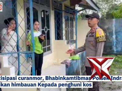 Antisipasi Curanmor, Bhabinkamtibmas Polsek Indralaya berikan himbauan kamtibmas kepada warga - PoliceTube