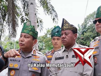 Pembangunan jembatan merah putih presisi Polda Riau Polres Kuansing