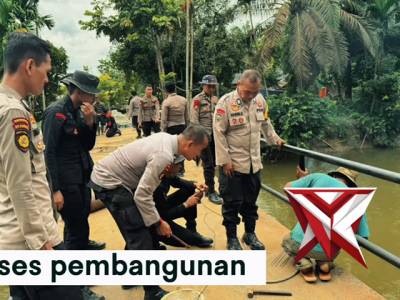 Progres pembangunan jembatan merah putih presisi di Batang gangsal