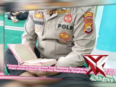 Tingkatkan Keimanan dan Soliditas, Polresta Bengkulu Laksanakan Binrohtal Secara Daring Polresta Be - PoliceTube