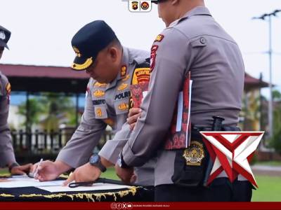 Upacara Serah Terima Jabatan di Polres Kapuas Hulu, Wujud Penyegaran dan Peningkatan Kinerja - PoliceTube