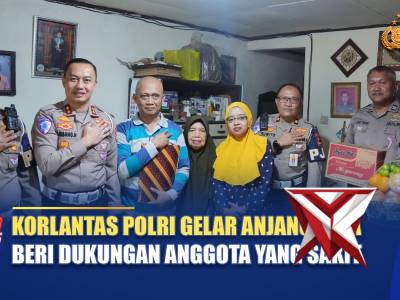 KORLANTAS POLRI GELAR ANJANGSANA BERI DUKUNGAN ANGGOTA YANG SAKIT