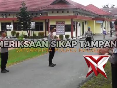 PEMERIKSAAN SIKAP TAMPANG SAT SAMAPTA POLRES HALSEL - PoliceTube