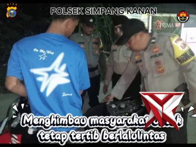 polsek simpang kanan melaksanakan patroli rutin - PoliceTube