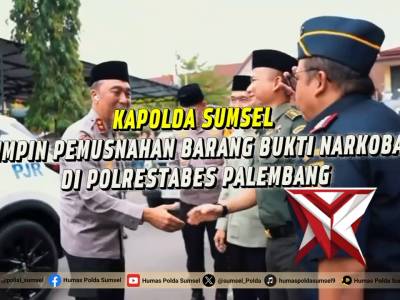 Kapolda Sumsel Pimpin Pemusnahan Barang Bukti Narkoba di Polrestabes Palembang - PoliceTube