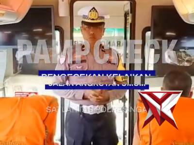 RAMP CHECK SATLANTAS POLRES NGAWI PENGECEKAN KELAIKAN JALAN ANGKUTAN UMUM - PoliceTube