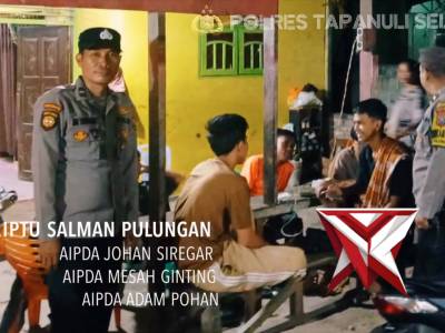 Patroli Malam Antisipasi Gangguan kamtibmas di Halongonan