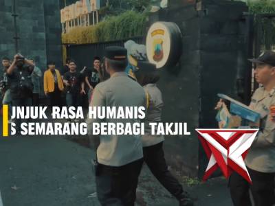 Pelayanan Unjuk Rasa Humanis, Polrestabes Semarang Bagikan Takjil Buka Puasa - PoliceTube
