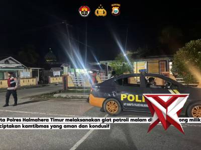 Satsamapta polres haltim melaksanakan patroli dialogis di malam hari - PoliceTube