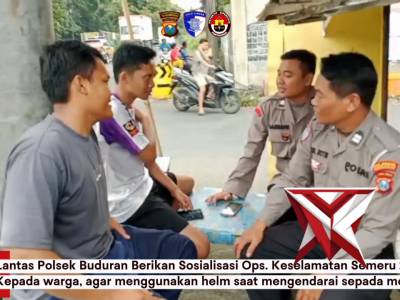 Anggota Lantas Polsek Buduran Sosialisasikan OPS Keselamatan Semeru 2026 - PoliceTube