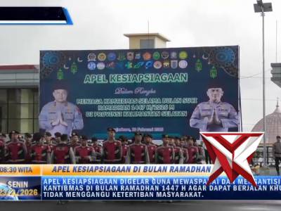 Apel Kesiapsiagaan Polda Kalsel dalam rangka pengamanan di bulan Ramadhan.