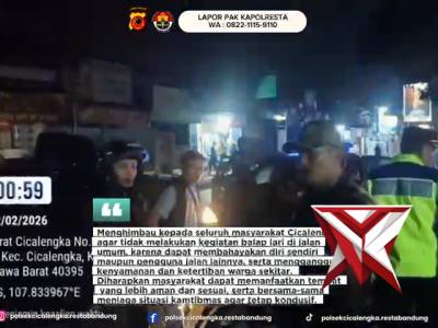 Polsek Cicalengka melaksanakan kegiatan patroli malam di wilayah hukum Cicalengka