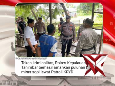 Tekan kriminalitas polres Kepulauan Tanimbar berhasil amankan - PoliceTube