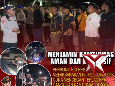 Patroli cipta kondisi dalam rangka menjaga Harkamtibmas
