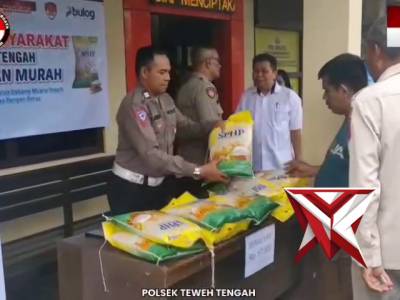Gerakan Pangan Murah Polsek Teweh Tengah dan Bulog
