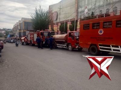 Simulasi One Way dan Penanganan Kebakaran di KZ Abidin, Polresta Bengkulu Bersinergi dengan Pemkot - PoliceTube