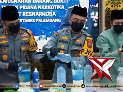 Kapolda Sumsel Pimpin Pemusnahan Brang Bukti