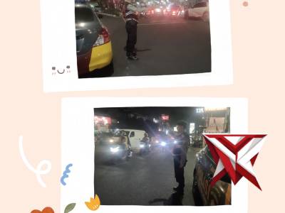 QR POLSEK SUKASARI LAKUKAN GIAT RUTIN YANMAS MALAM BANDUNG LAUTAN BIRU