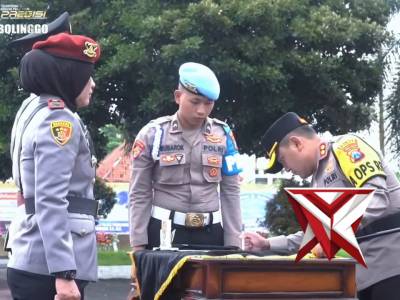 Polres Probolinggo melaksanakan upacara Serah Terima Jabatan Wakapolres Probolinggo dan Kapolsek - PoliceTube