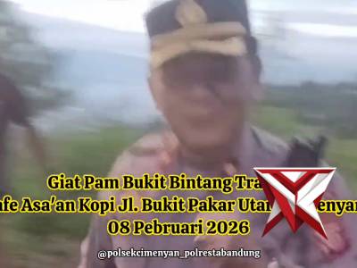 Polsek Cimenyan melaksanakan kegiatan pengamanan (PAM) acara Bukit Bintang Trail Run - PoliceTube