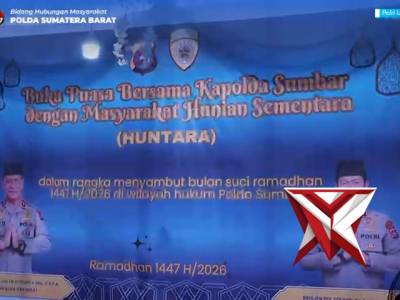 Buka Bersama dengan Masyarakat di Huntara - PoliceTube