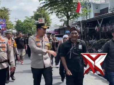 Kapolres Magetan memimpin langsung kegiatan pengamanan dalam rangka mengantisipasi pergerakan massa - PoliceTube