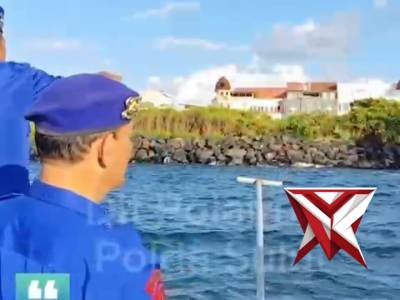 Ditpolairud Polda Sulut Patroli Pencarian Satwa Liar di Perairan Teluk Manado - PoliceTube