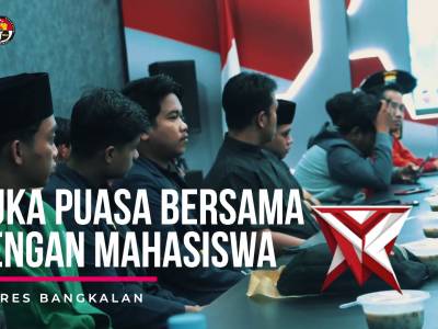 buka puasa bersama dengan mahasiswa  dalam rangka menyambut bulan suci ramadhan 1447 H
