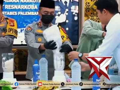 Kapolda Sumsel Pimpin Pemusnahan Barang Bukti Narkoba di Polrestabes Palembang