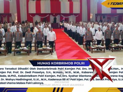 Dankorbrimob Polri Hadiri Pembukaan Rakernis Densus 88 AT Polri Tahun 2025