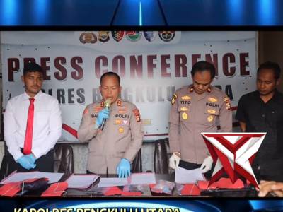 PRESSRILIS UNGKAP PELAKU TINDAK PIDAN NARKOBA DI POLRES BENGKULU UTAFA - PoliceTube