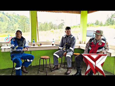 Patroli Kamtibmas di Kawah Wurung, Polisi Sapa Petugas PT Medco - PoliceTube