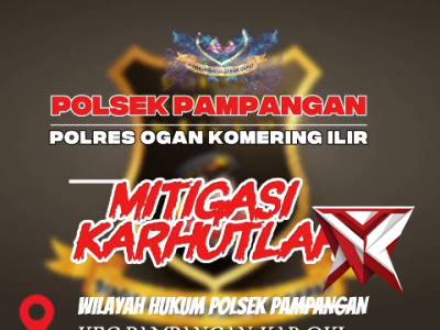 Polsek pampangan pemasangan himbauan karhutlah