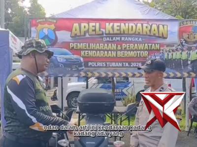Apel Kendaraan Dalam Rangka Pemeliharaan Dan Perawatan Kendaraan Dinas Polres Tuban - PoliceTube