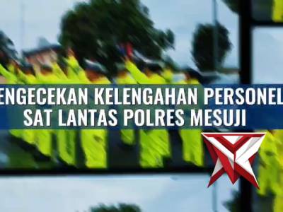 Polres Mesuji Waka polres di dampingi kasat lantas laksanakan Pengecekan kelengkapan personel - PoliceTube