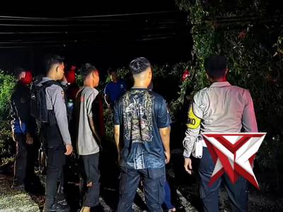 EVAKUASI POHON TUMBANG OLEH SAT SAMAPTA POLRES BIMA - PoliceTube