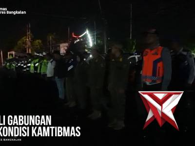 Personil Polres Bangkalan Bersama Kodim 0829/Bangkalan dan Instansi Terkait Melaksanakan Patroli Gab - PoliceTube