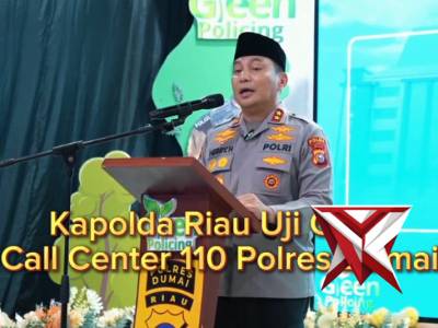 Kapolda Riau Uji Coba Layanan Call Center 110 di Polres Dumai
