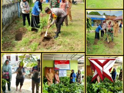 Bhabinkamtibmas Polsek Martapura Hadiri Pembagian 400 Bibit Alpukat untuk Warga Desa Perjaya