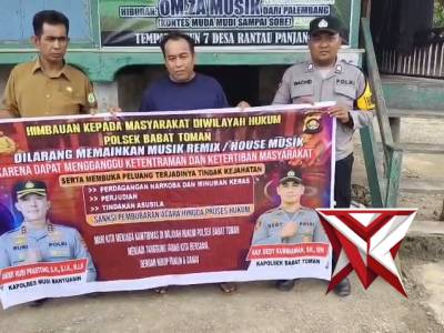 Himbauan Polres Muba untuk tidak memainkan Musik Remix / House musik. 9.11